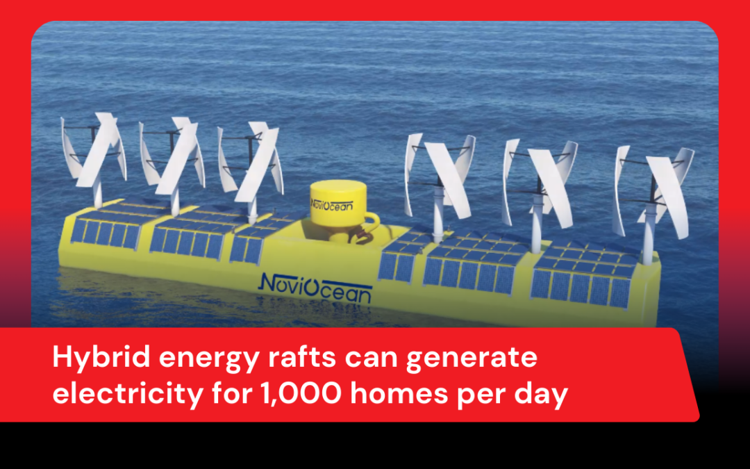 Hybrid energy rafts can generate electricity for 1,000 homes per day